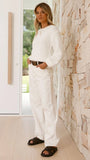 Carmel Knit White