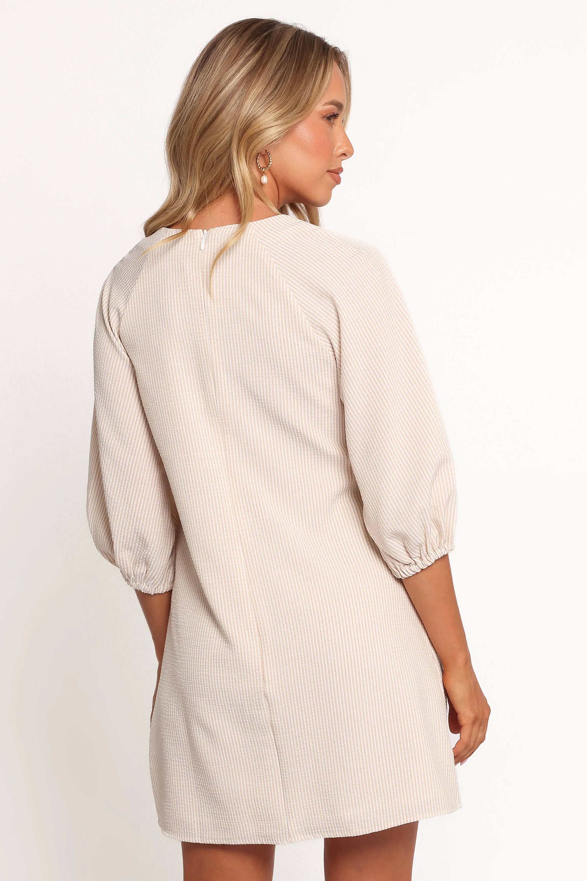 Sidney Mini Dress Tan Stripe