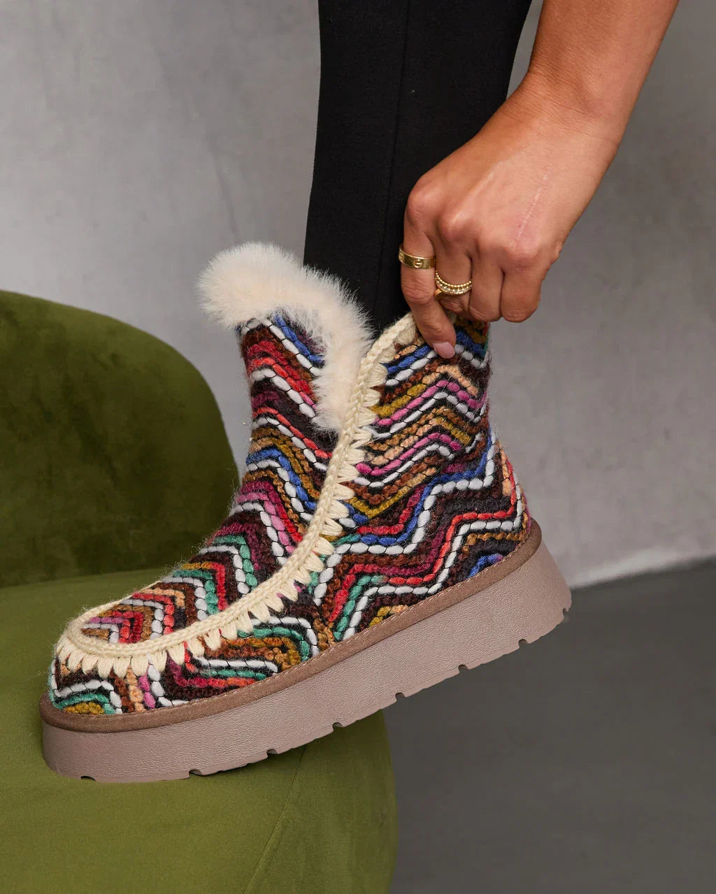 Joppie Faux Suede Fur Lined Booties