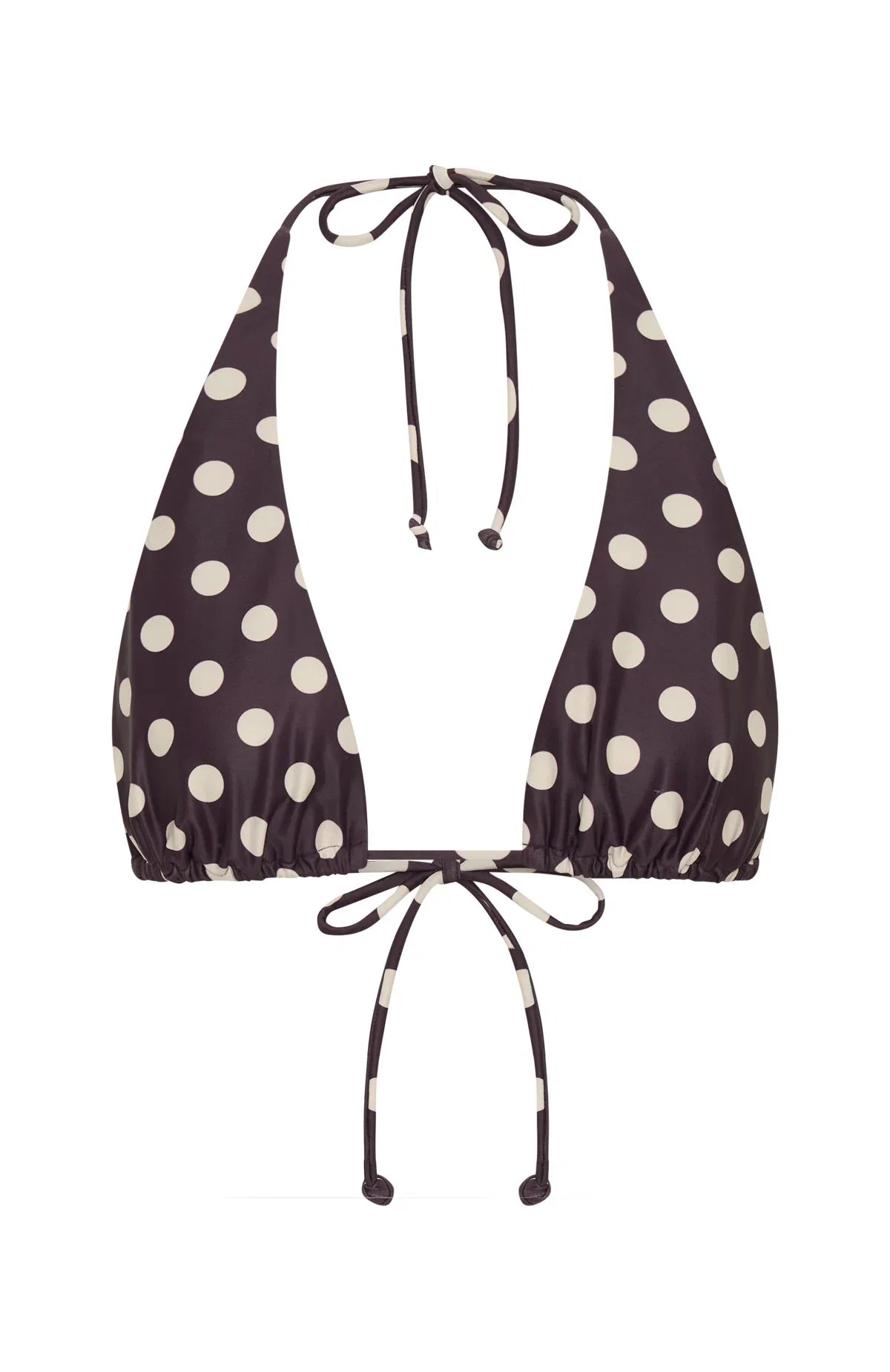 Danica Bikini Top Choc Cream Polka Dot