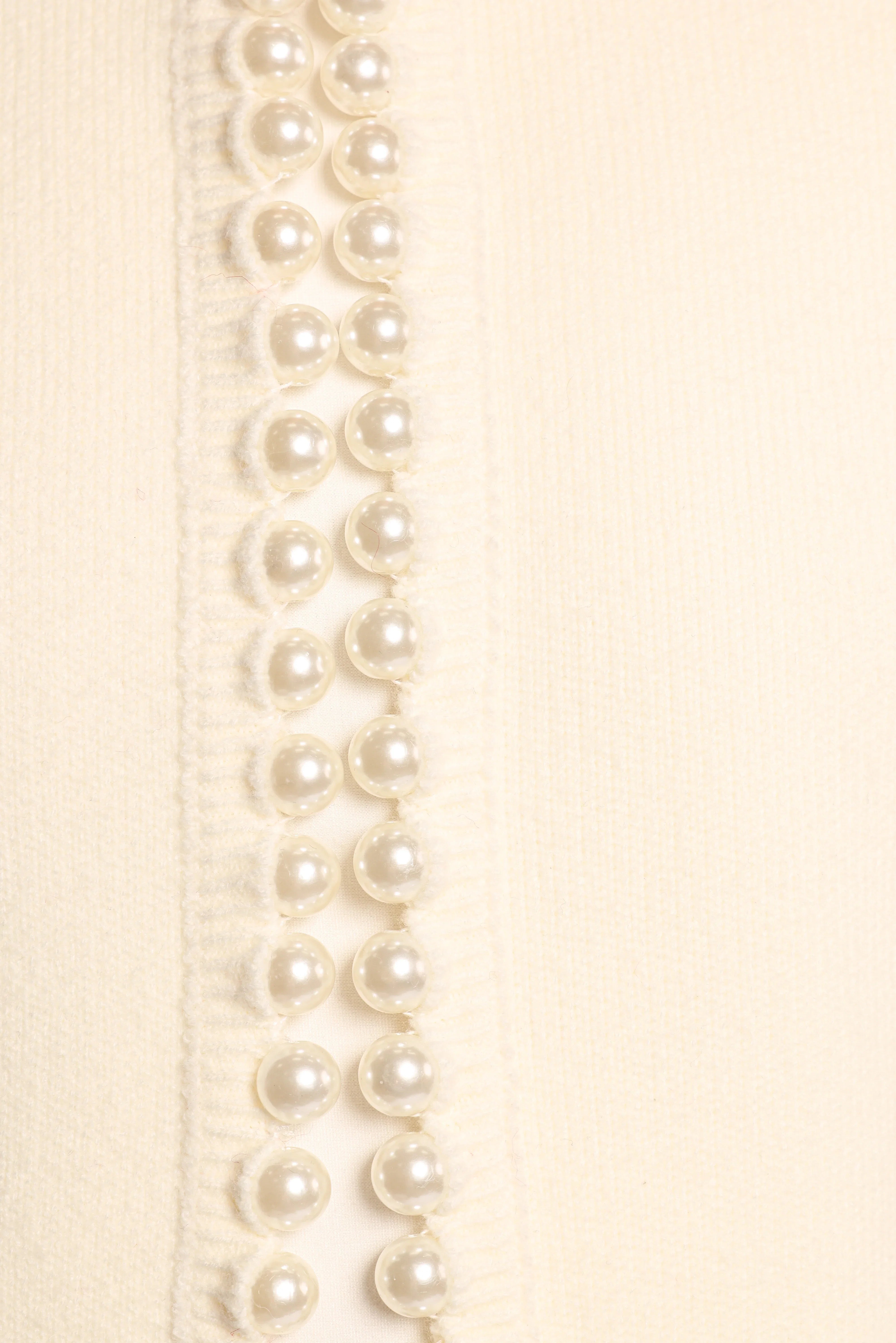 Bloom Pearl Knit Cardigan Cream