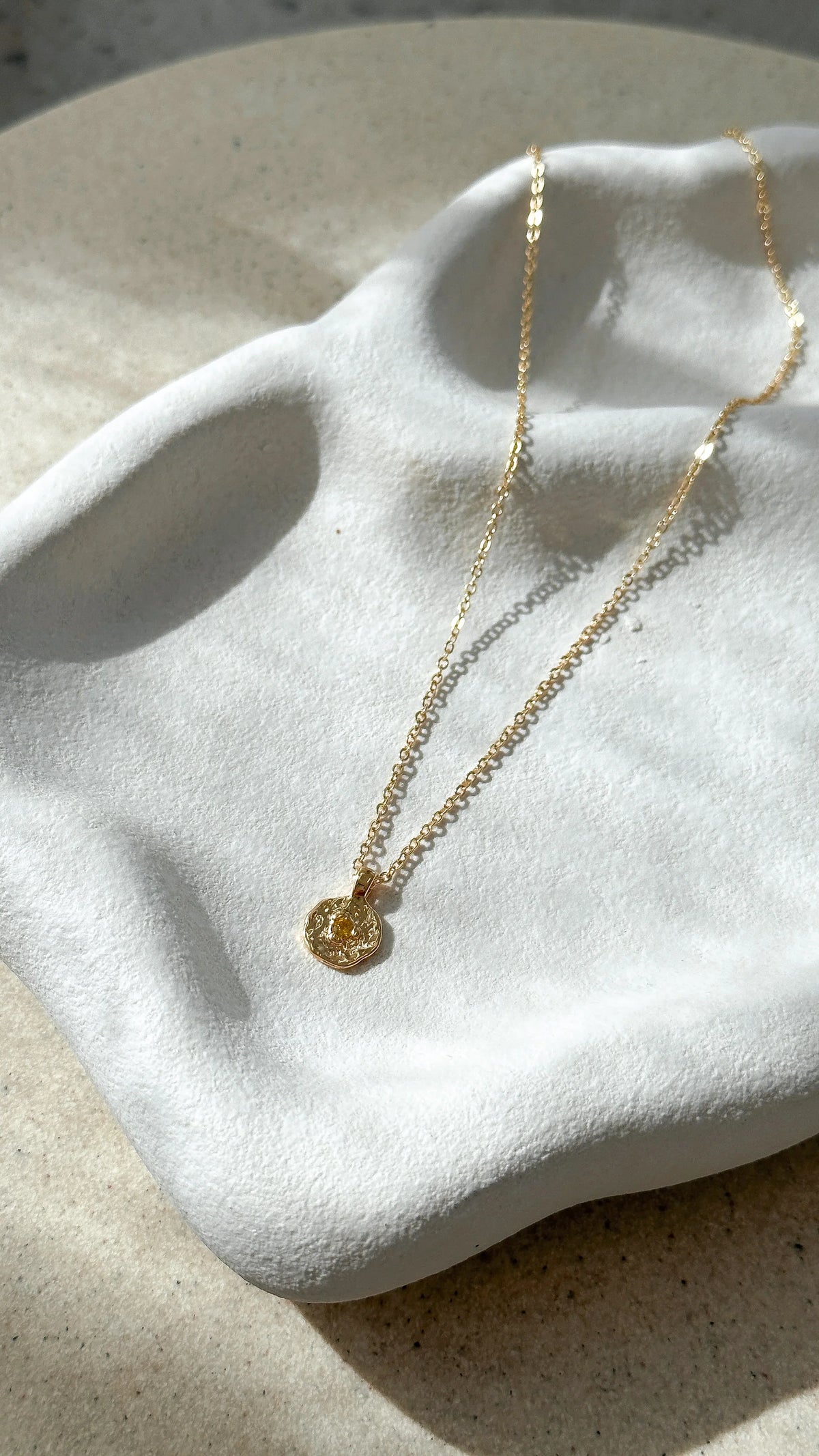 November Birthstone Necklace Citrine