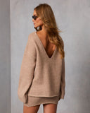Seleste Knit Scoop Back Sweater