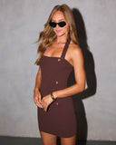 Omaira Bandage Halter Mini Dress
