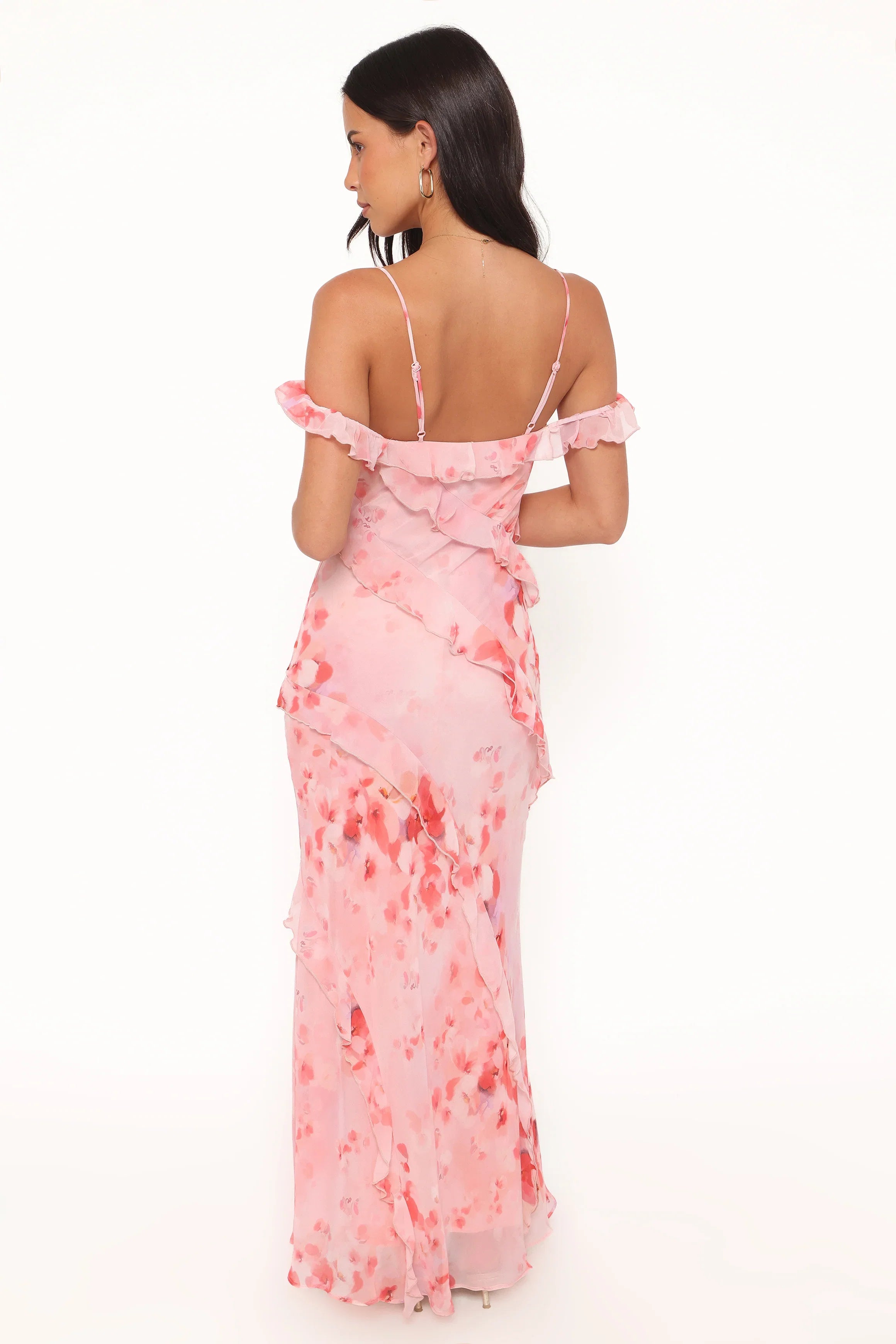 Alexia Off Shoulder Maxi Dress Pink Floral