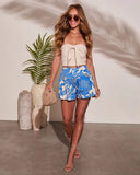 Palima Tropical Floral Pleated Shorts
