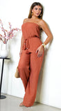 May Tube Jumpsuit Brick