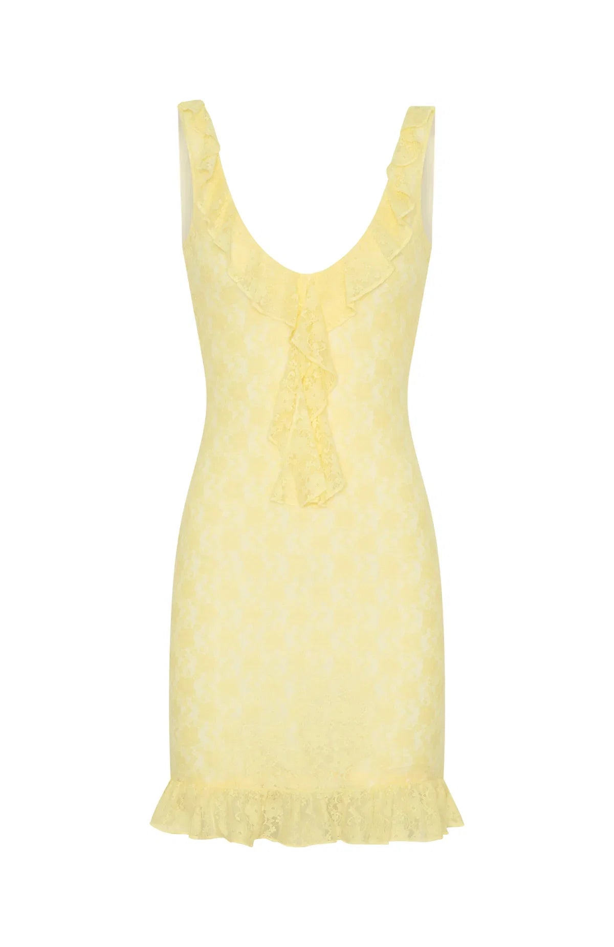 Take A Bow Mini Dress Lemon