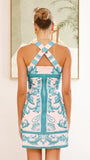 Maegan Mini Dress Aqua Pink Zayna