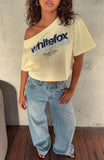 Ive Got That Feeling Boxy Off Shoulder Tee Lemon