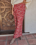 Warm Fade Printed Maxi Skirt