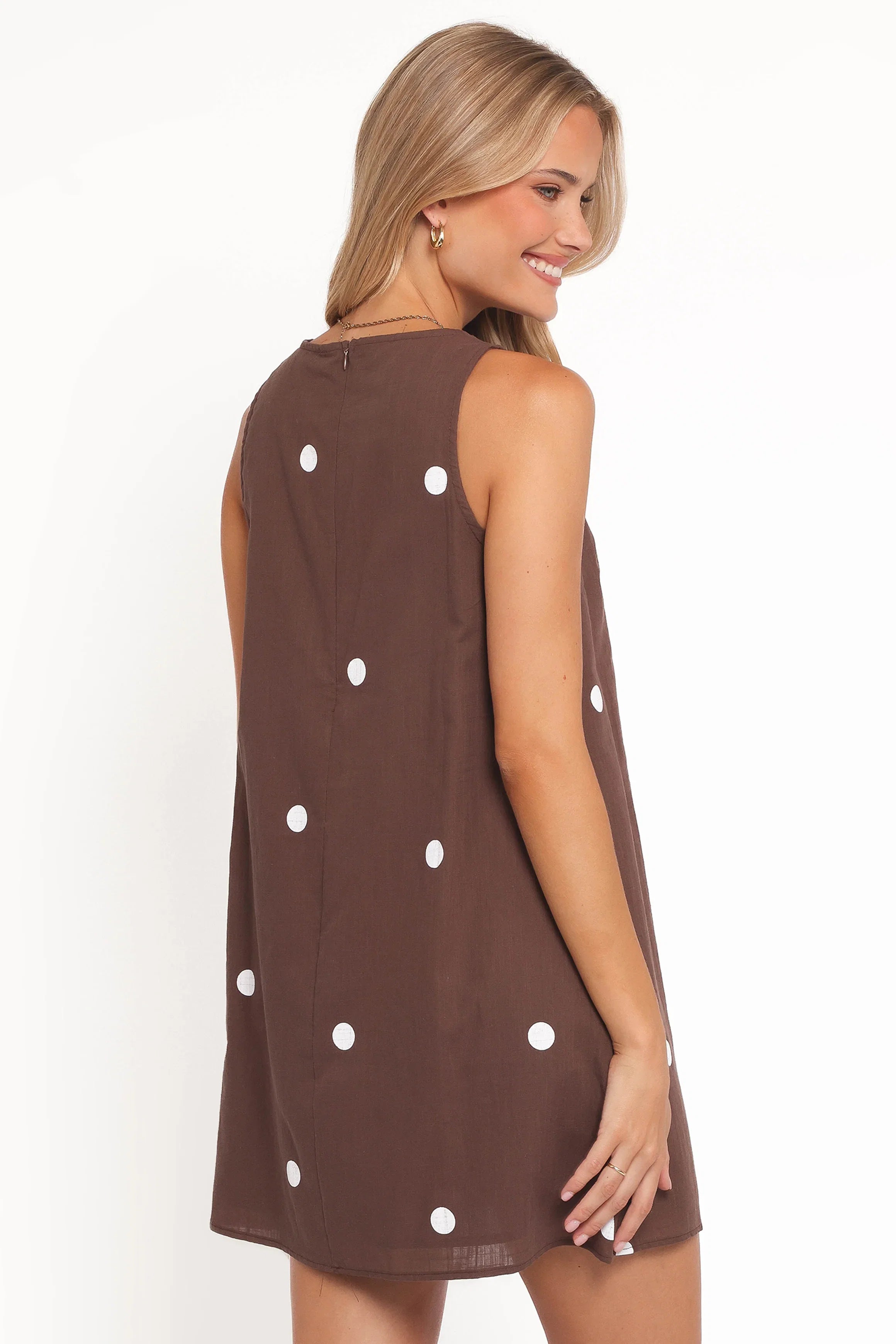 Chantelle Mini Dress Chocolate Polka Dot
