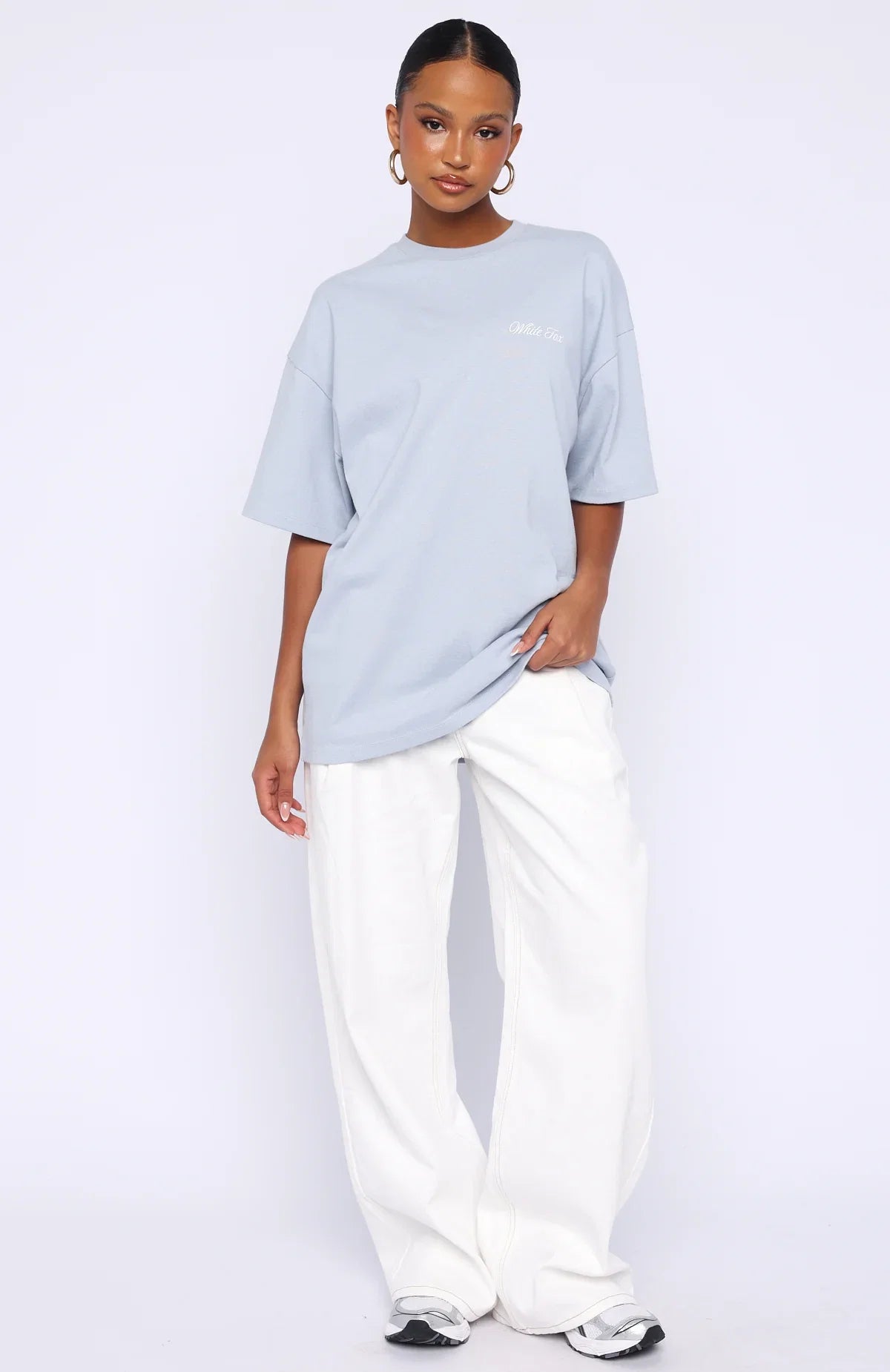 At Second Glance Oversized Tee Light Blue