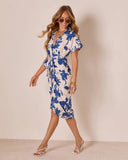 Savannie Front Tie Midi Dress