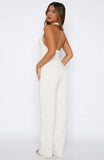 I Dont Compete Straight Leg Pants White