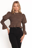 Nora Long Sleeve Top Check