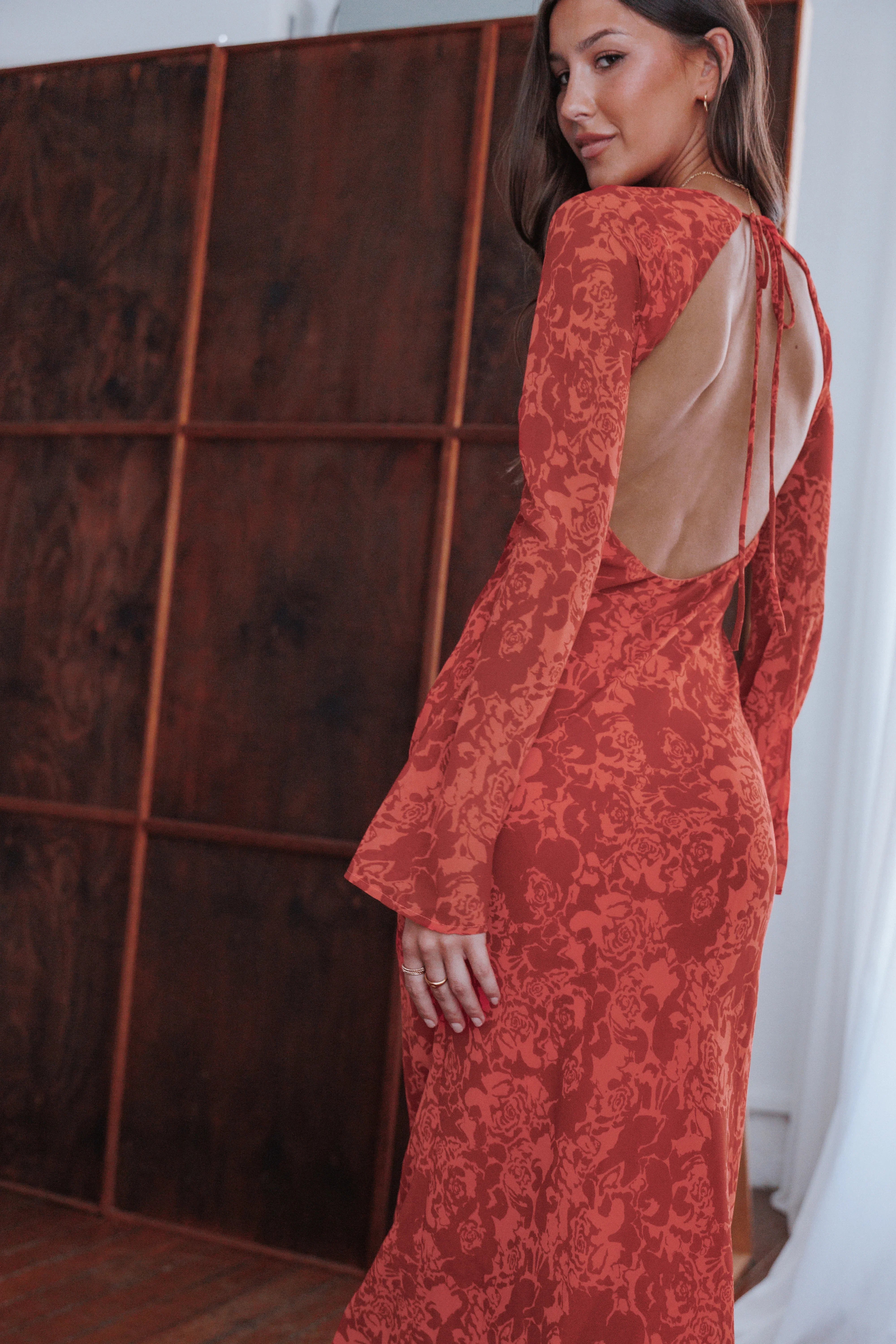 Talitha Maxi Dress Red Roses