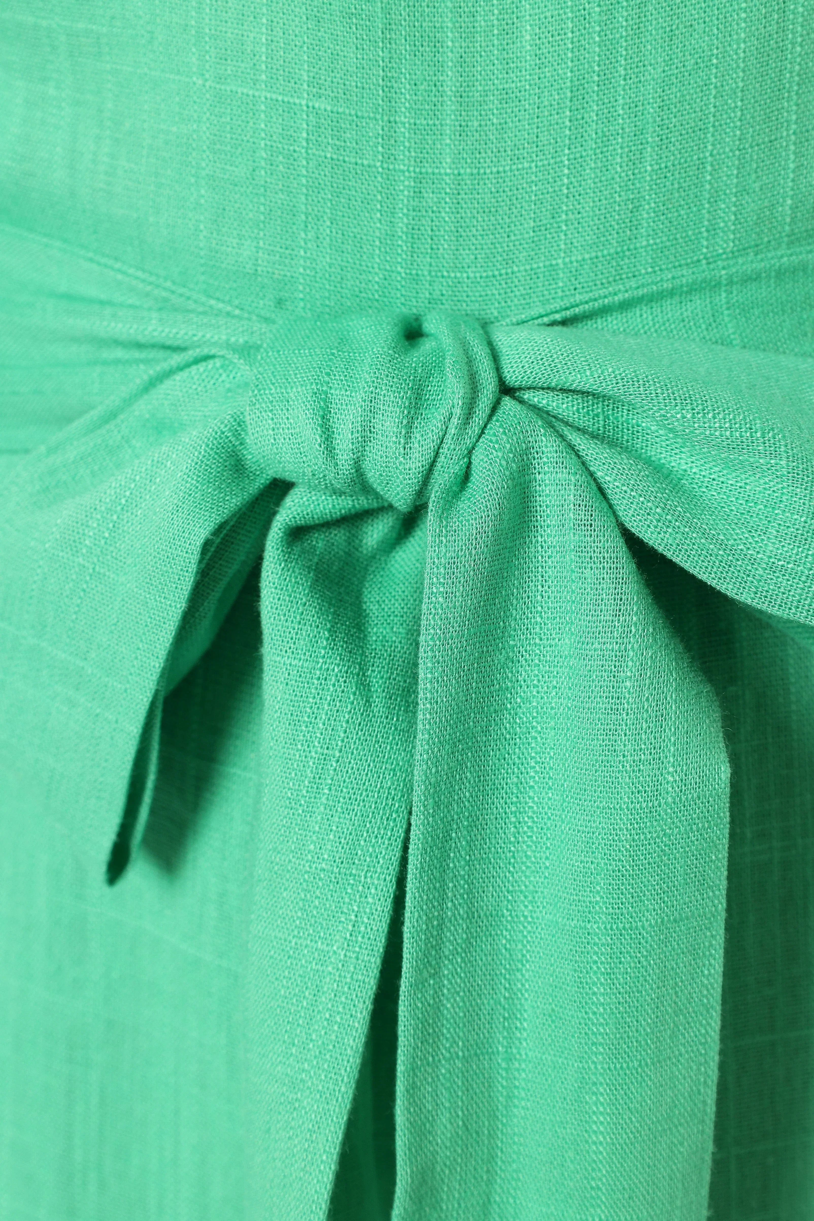 Krisa One Shoulder Romper Green