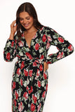 Minelli Pleat Top Black Rose