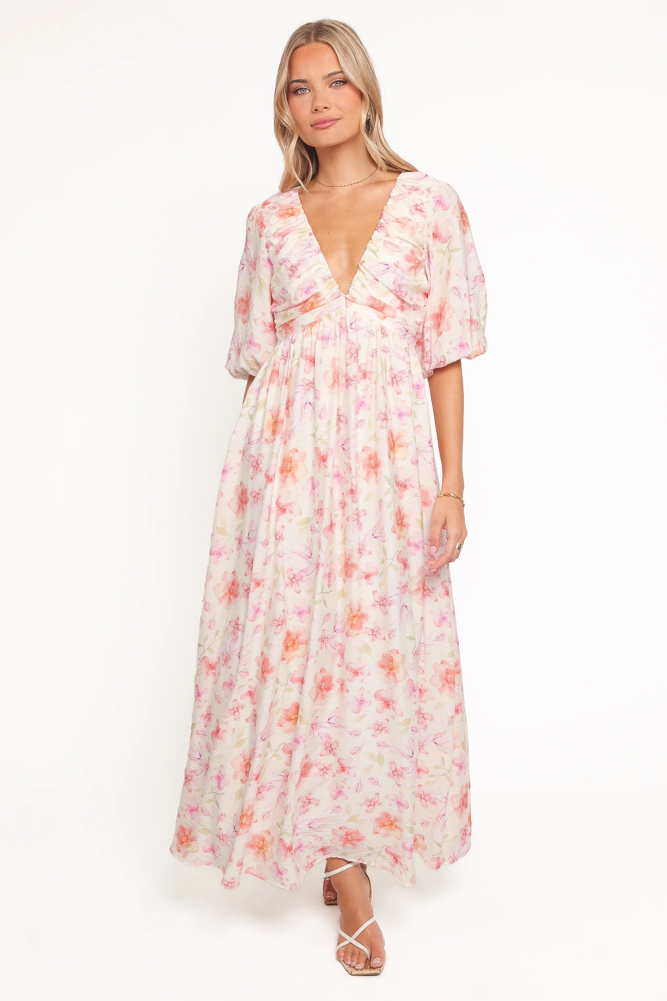 Andara Maxi Dress White Floral