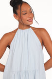 Eimear Halterneck Maxi Dress Blue