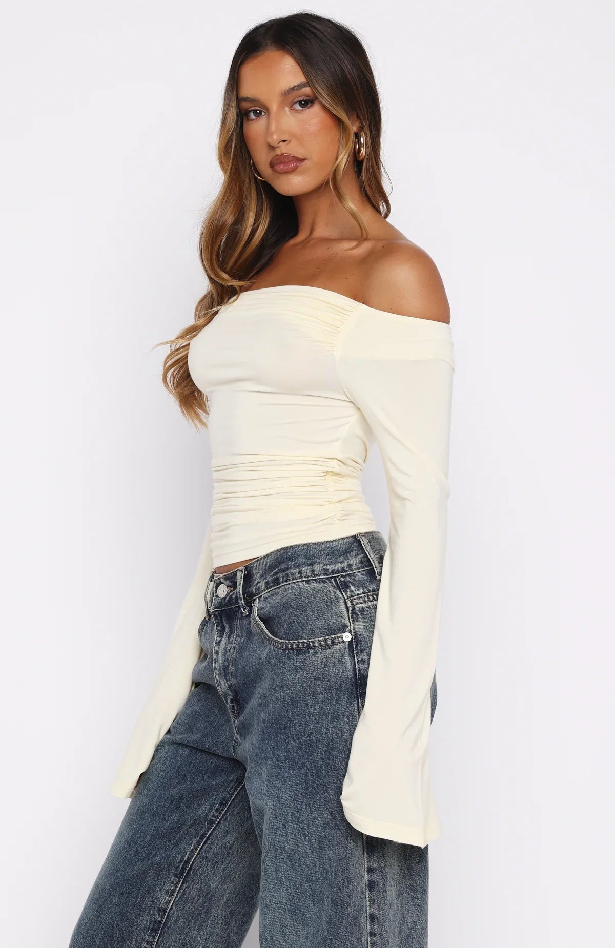Perfect Night Long Sleeve Top Cream