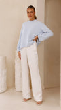 Ally Knit Sweater Blue