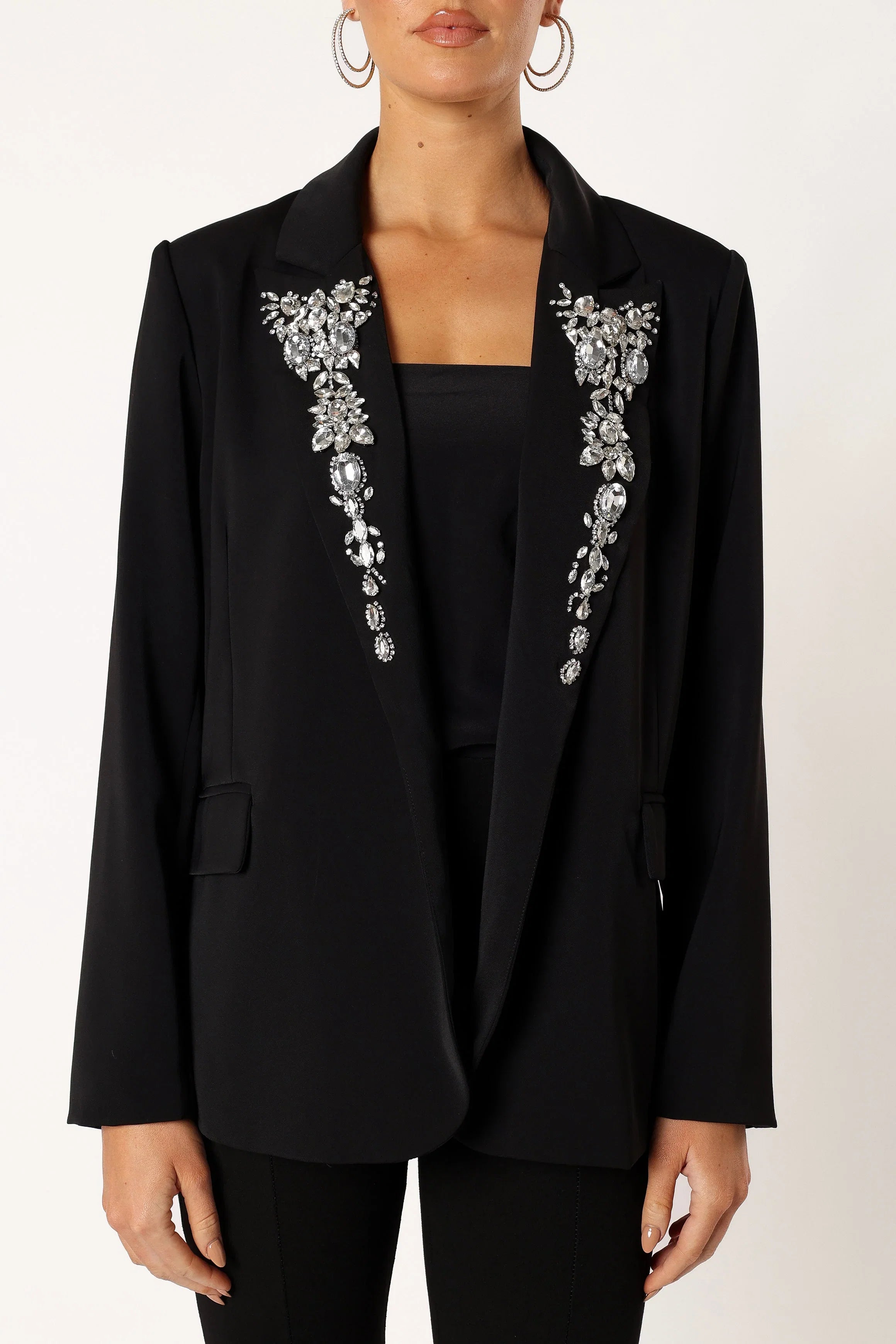 Aubree Embellished Blazer Black
