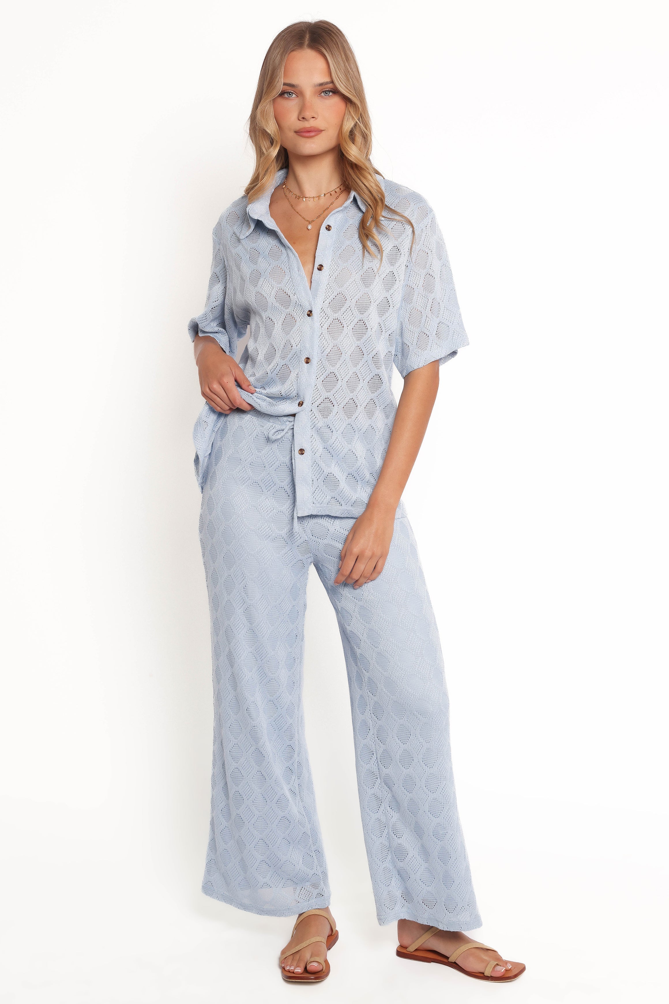 Cora Knit Pant Blue