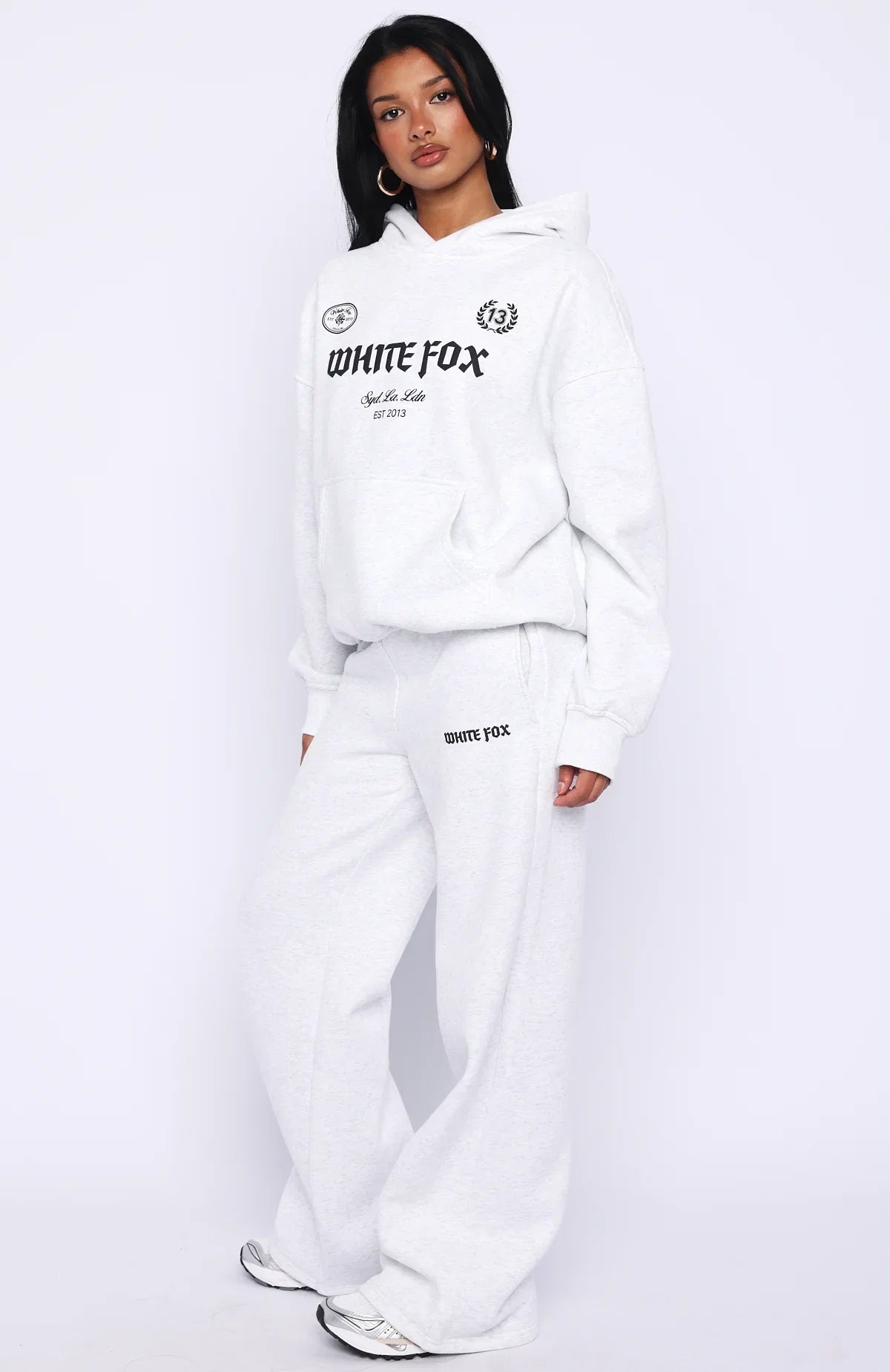 Vibe Too High Wide Leg Sweatpants Grey Marle