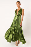 Kris Pleated Maxi Dress Martini Olive
