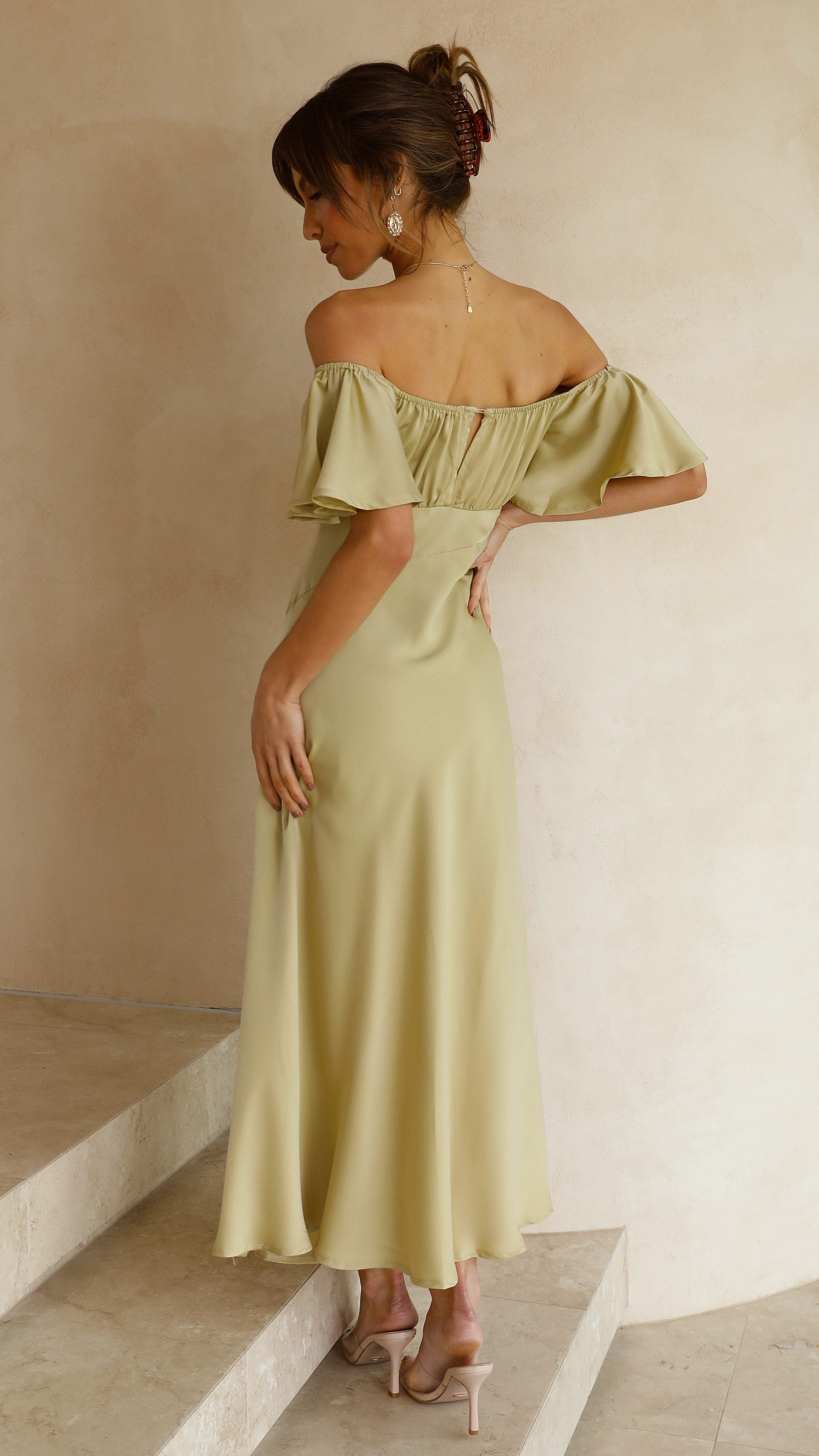 Louisa Midi Dress Olive