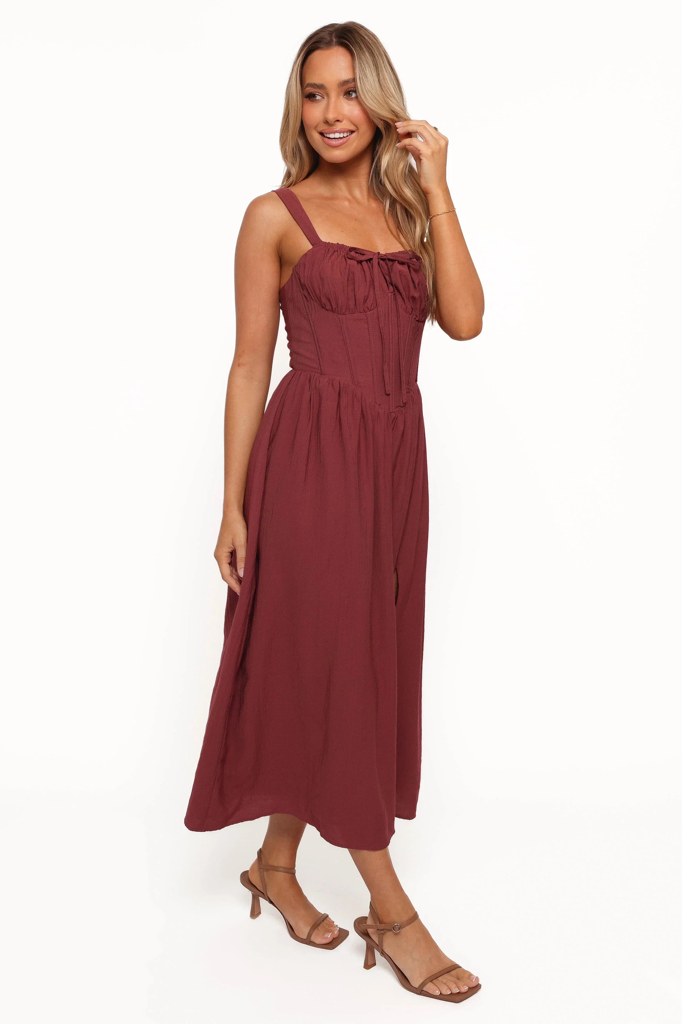 Sofie Midi Dress Brick