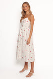 Paloma Maxi Dress White Red Floral