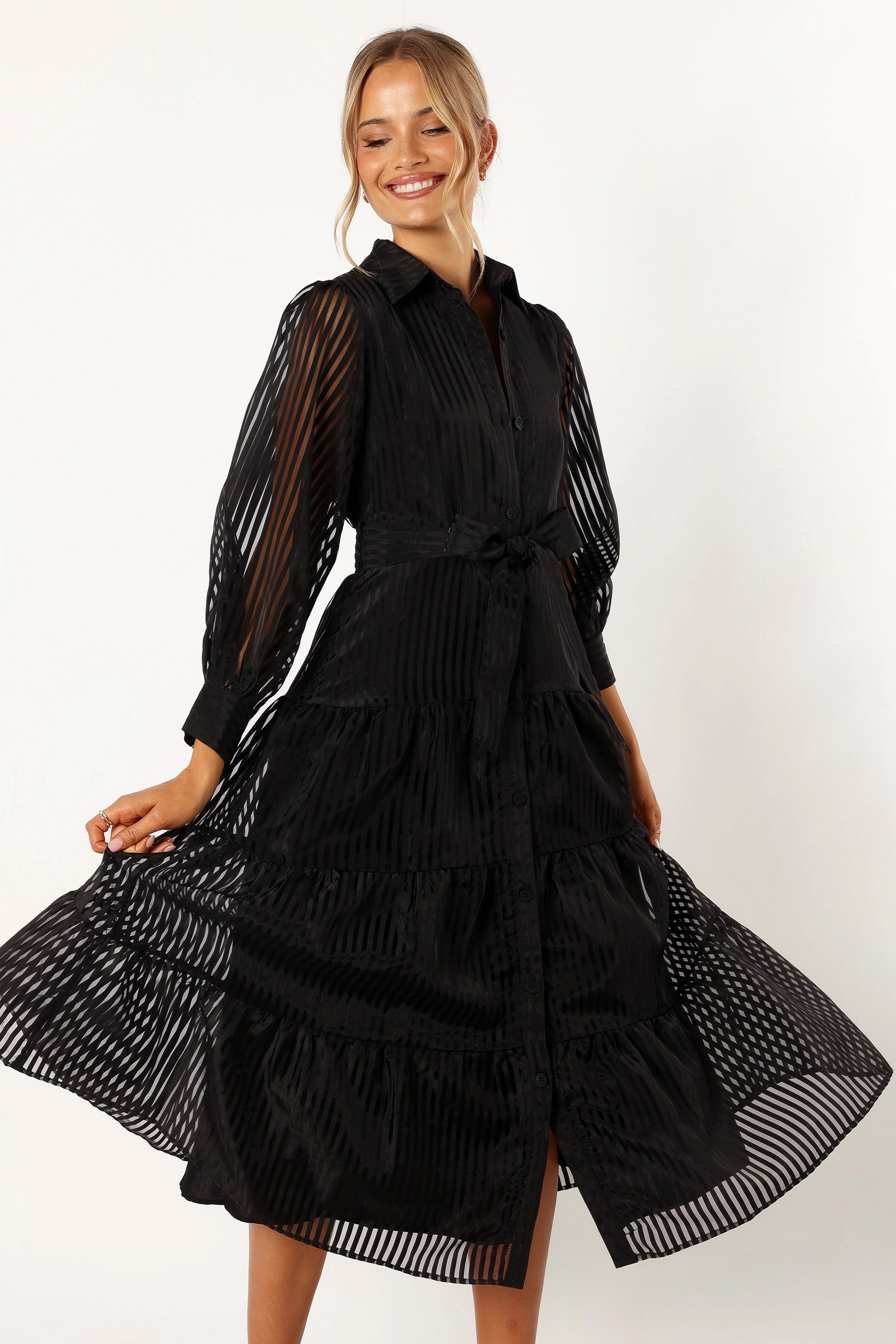 Neve Long Sleeve Maxi Dress Black