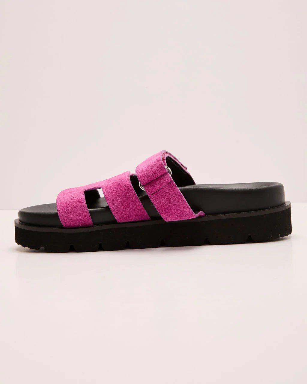Kensington Faux Suede Platform Slides