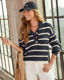 Blythe Striped Polo Sweater
