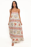Amora Strapless Maxi Dress Rose Tile
