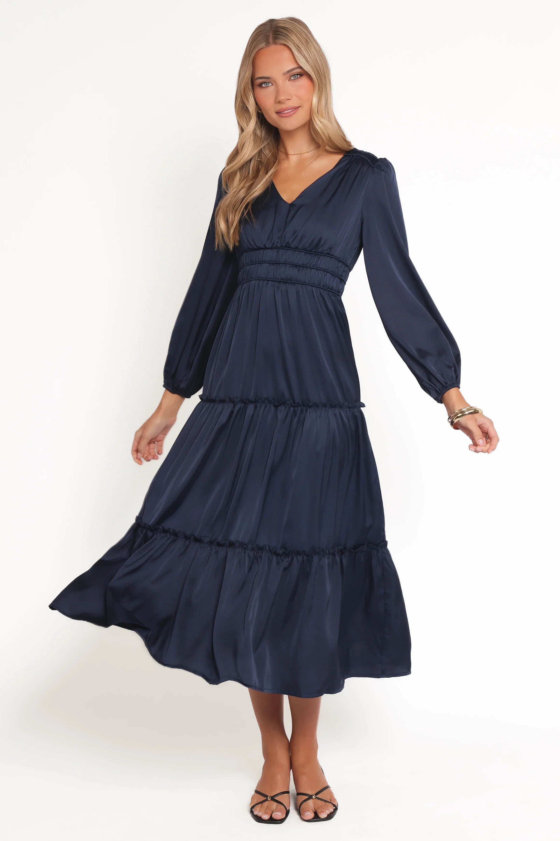 Rowen Long Sleeve Maxi Dress Navy