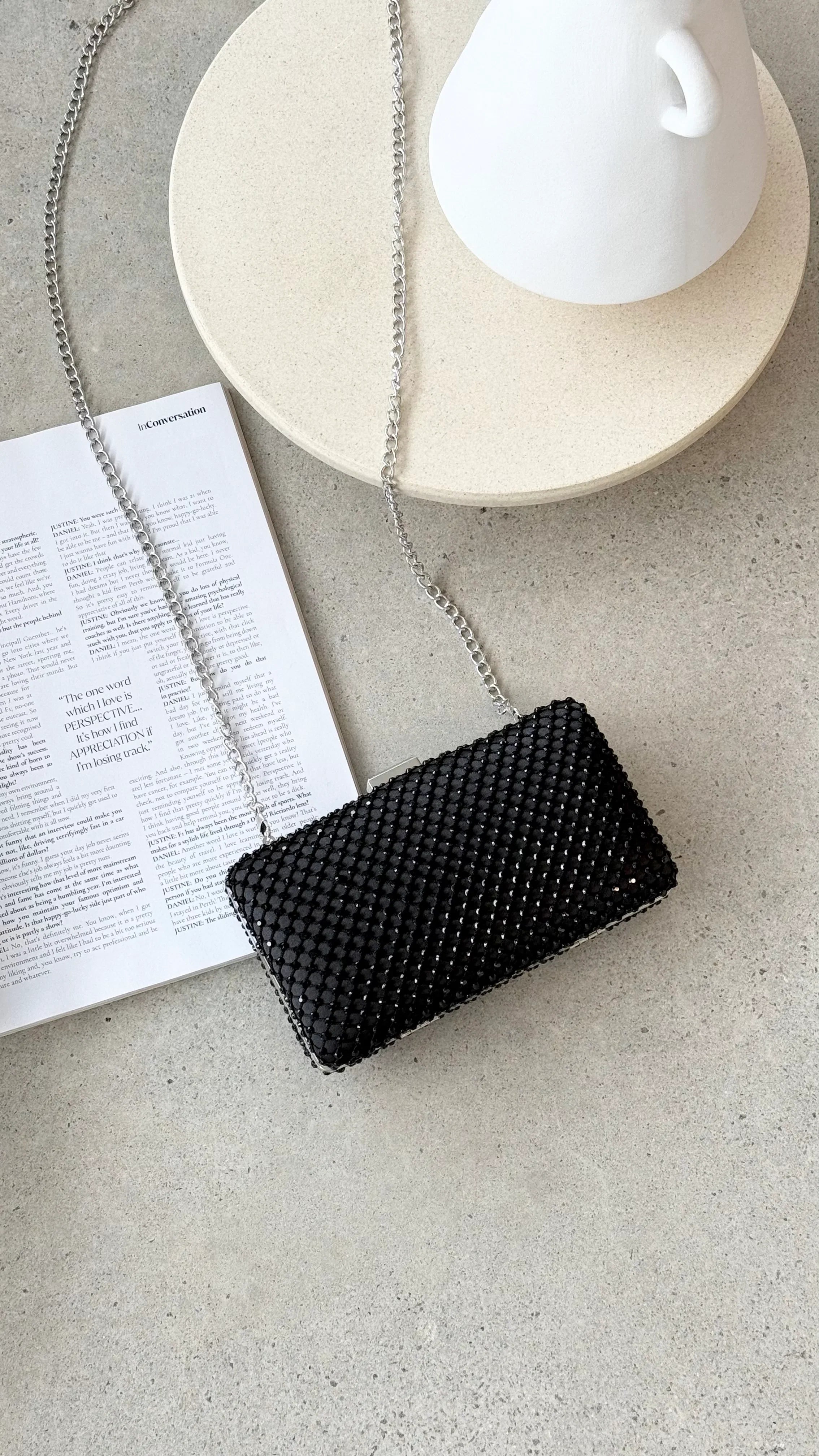Sloan Clutch Bag Black