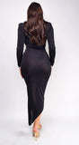 Jamila Black Drape Dress