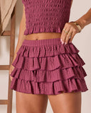 Saddle Check Tiered Mini Skort