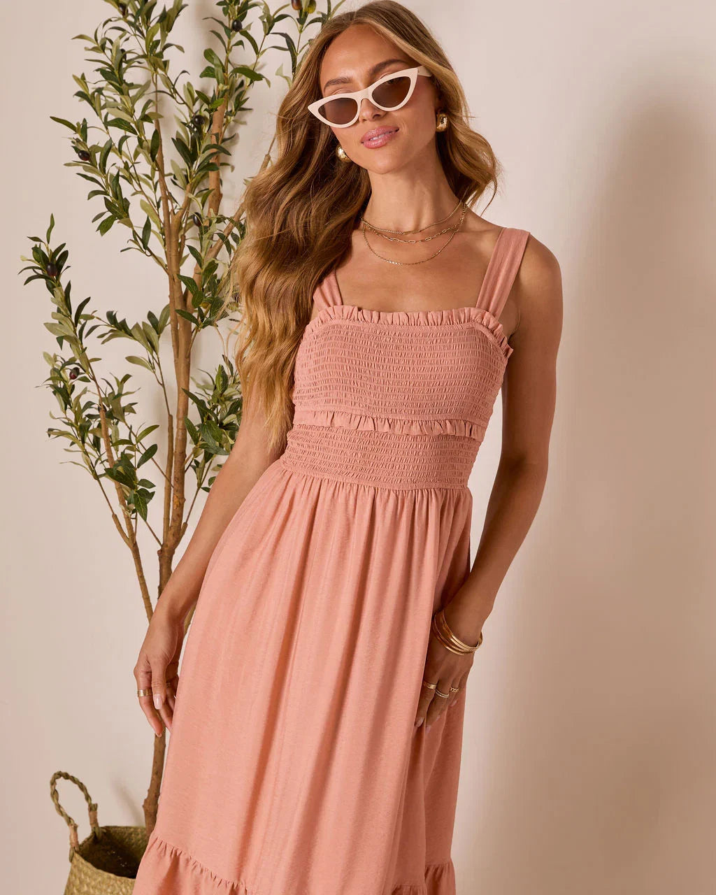 Sunday Ease Tiered Midi Dress