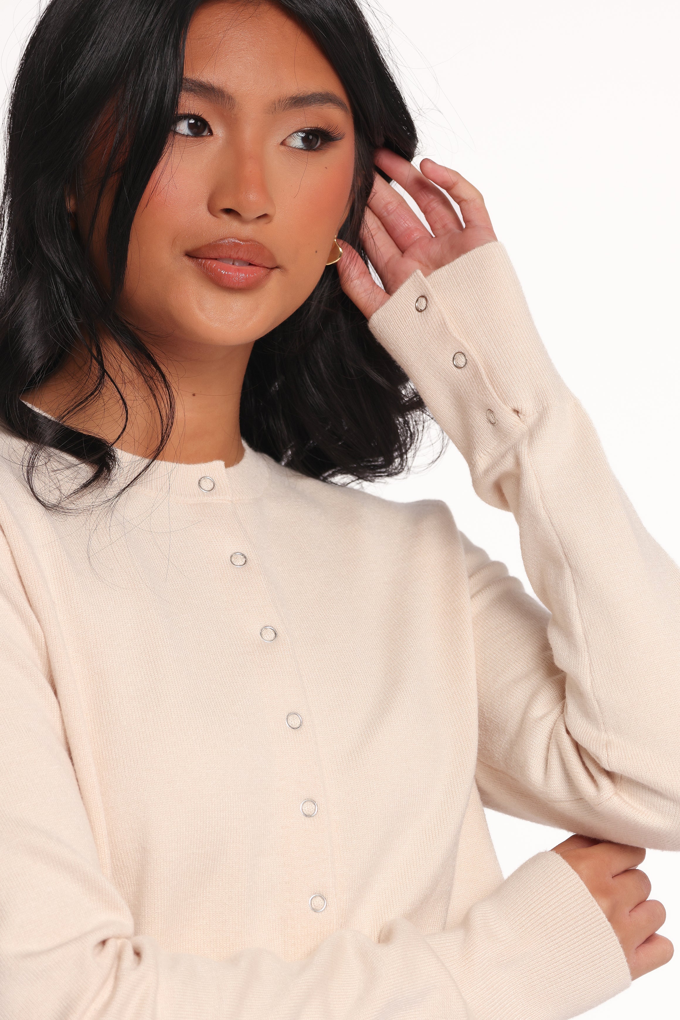 Elita Fitted Cardigan Cream