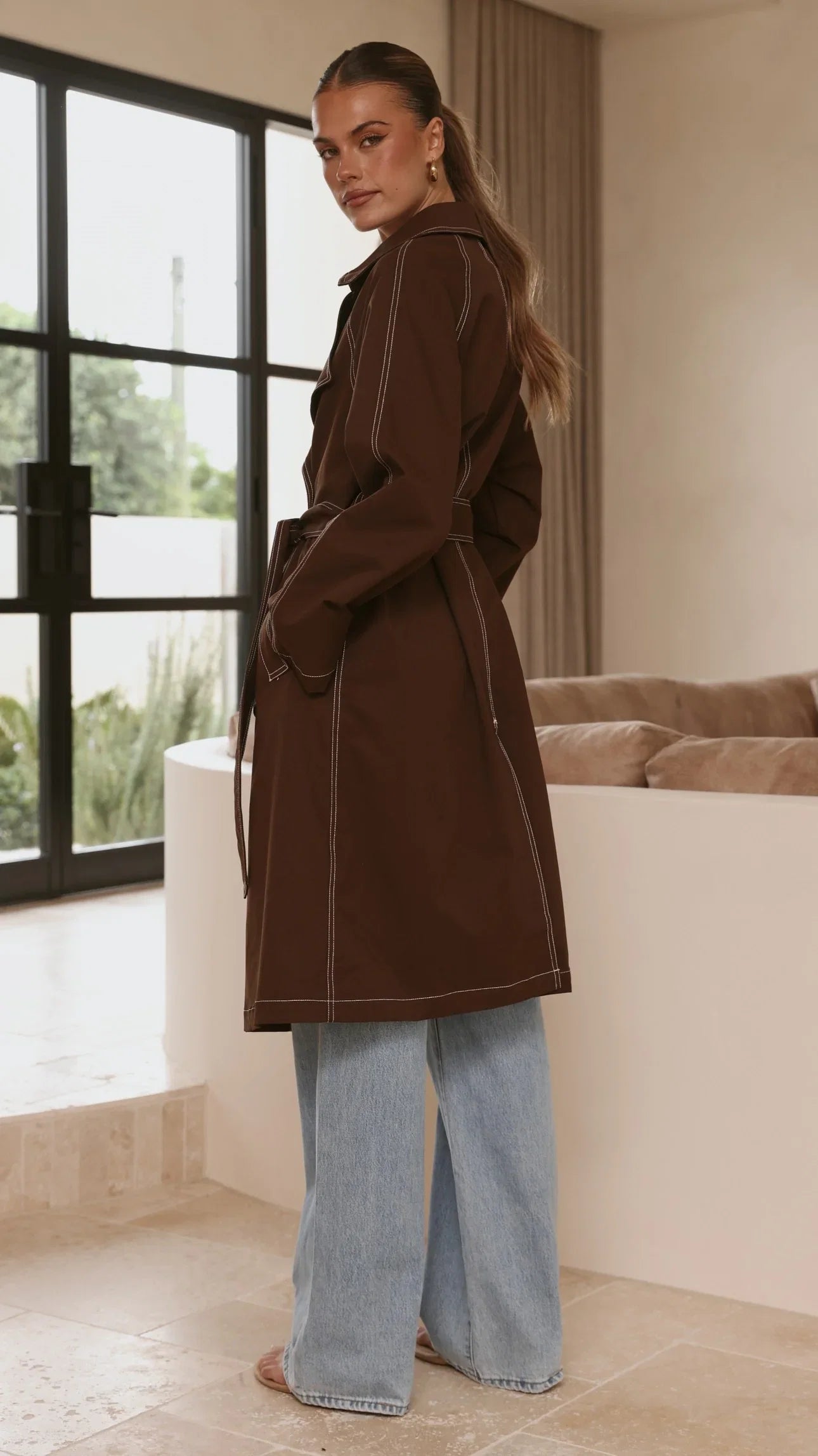 Cora Trench Coat Brown