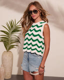Island Ease Knit Chevron Print Tank Top