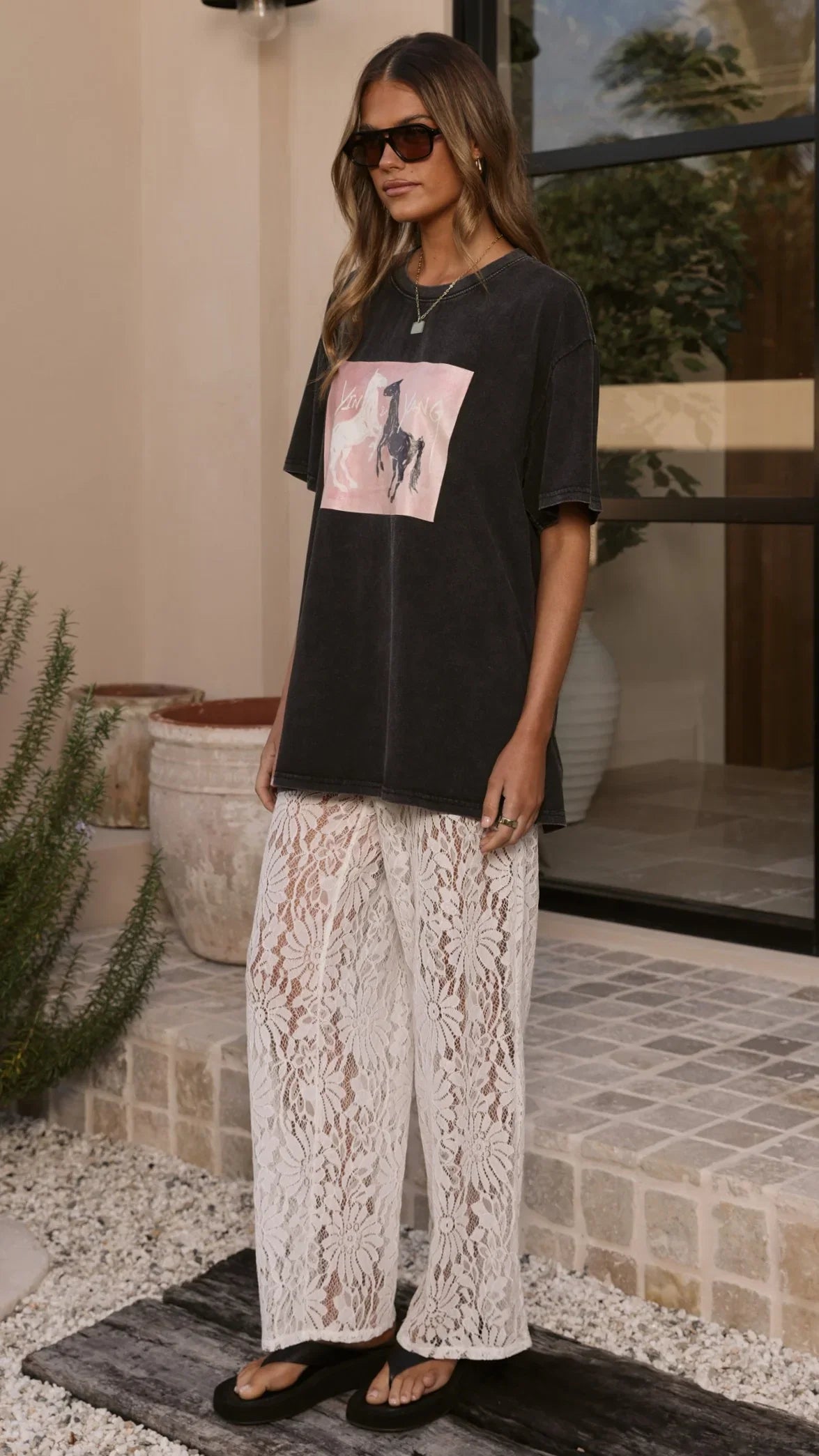 Avery Oversized Tee Washed Black
