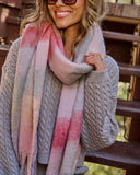 Cabin Light Plaid Print Scarf