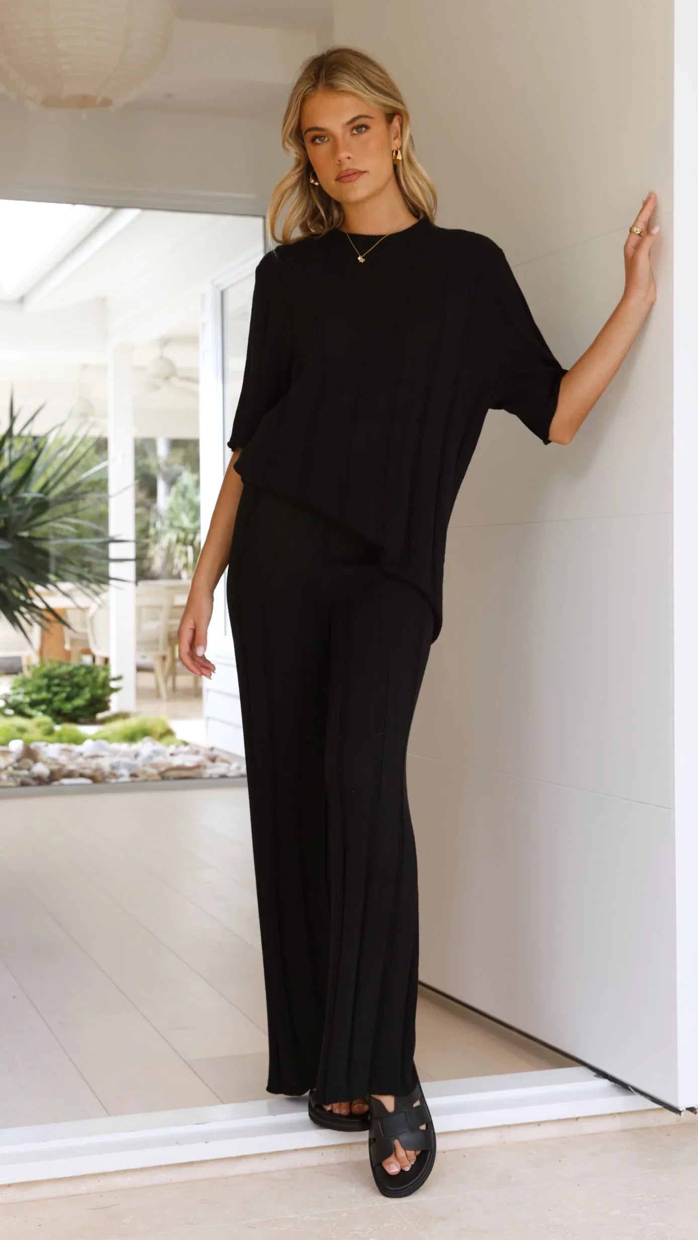 Bayu Knit Top Black