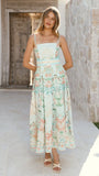 Nellie Midi Dress Aqua Aurora Print